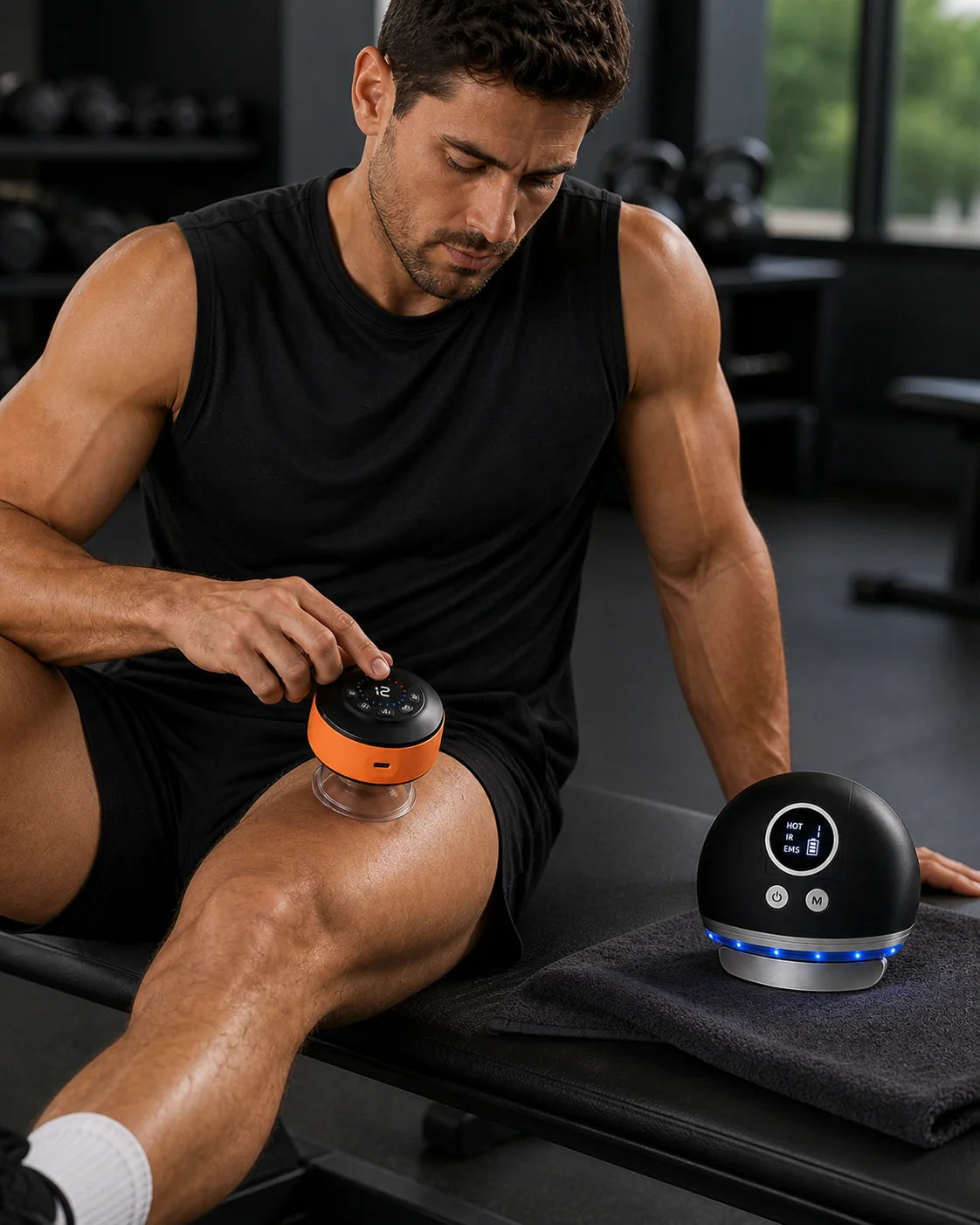 Active Reset Duo use case after training on bare leg skin