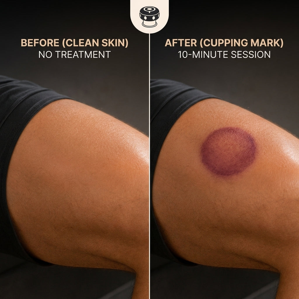 Example of a temporary cupping mark after a session