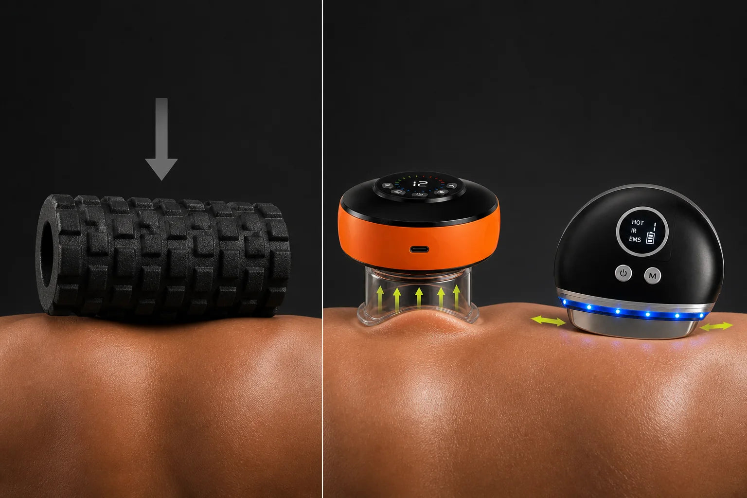 Visual comparison of pressure-only tools versus the Active Reset lift and glide routine