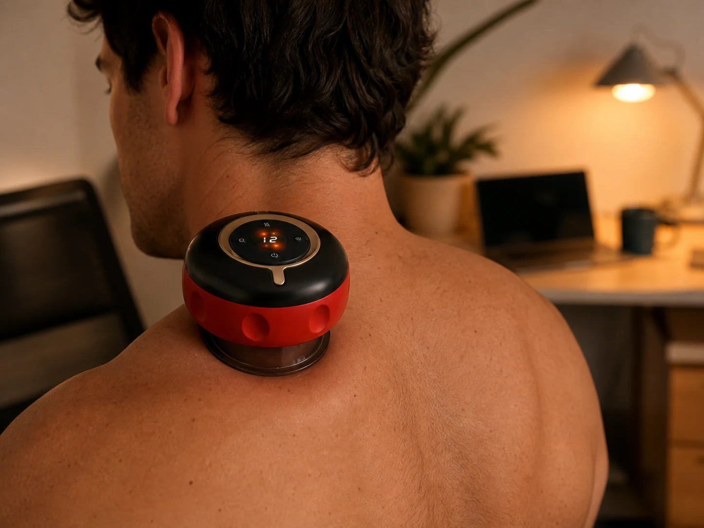 Active Reset SmartCup™ positioned on muscular tissue above the knee rather than on the kneecap