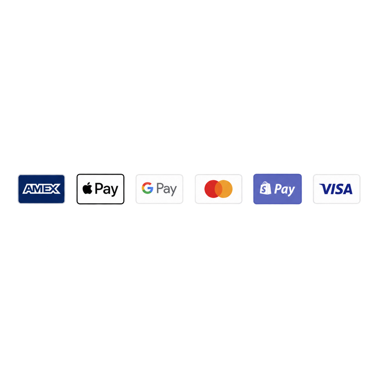 Accepted payment methods: American Express, Apple Pay, Google Pay, Mastercard, Shop Pay and Visa